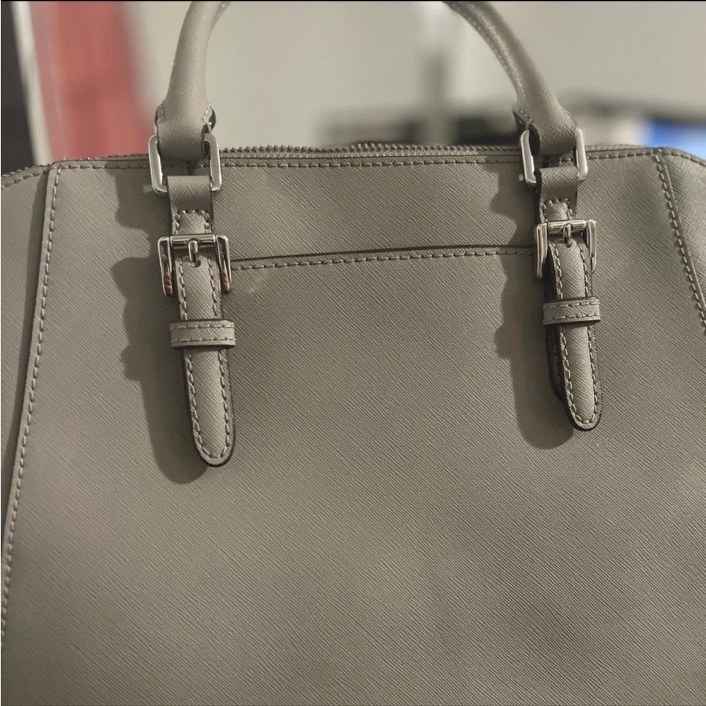 MICHAEL KORS Ciara Satchel Crossbody Handbag Gray/Cement - Picture 5 of 10